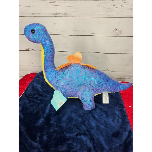 Walgreens Hug Me Large Blue/Purple Sparkling Stuffed Dinosaur Plush 18 inches - Picture 4 of 10